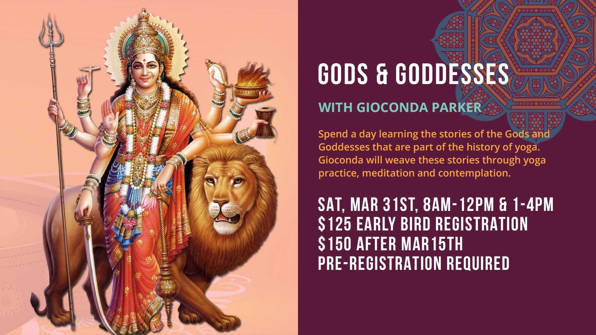 Gods & Goddesses Workshop with Gioconda Parker