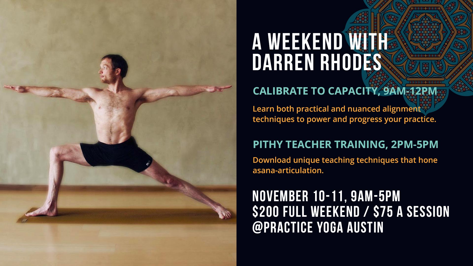 A Weekend with Darren Rhodes at Practice Yoga Austin