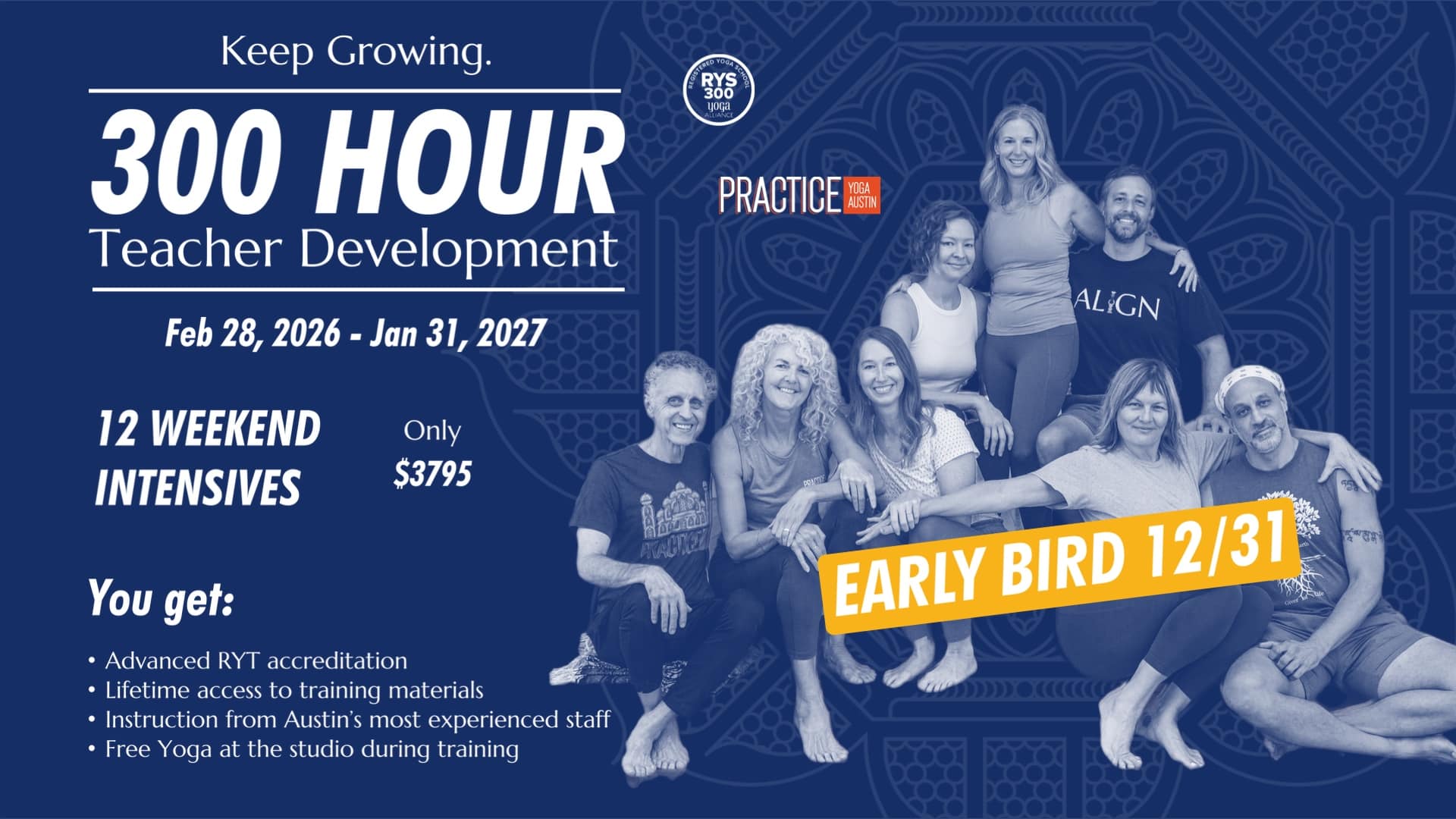 300 Hour Early BIrd Banner